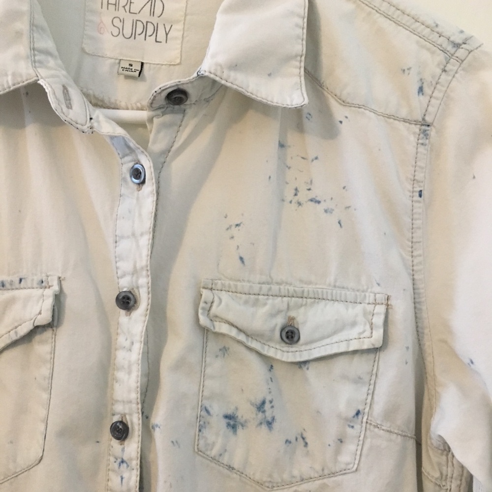 Denim button down